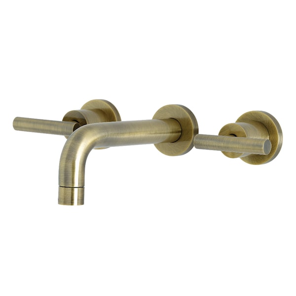 KS8123CML Manhattan 2-Handle 8" Wall Mount Bathroom Faucet, Brass